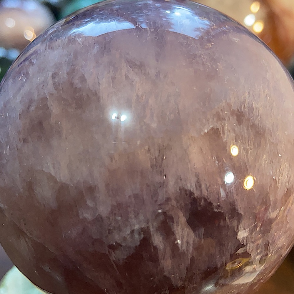 Purple Fluorite Crystal Sphere! Incredible! Watch The Video! - Picture 4 of 11